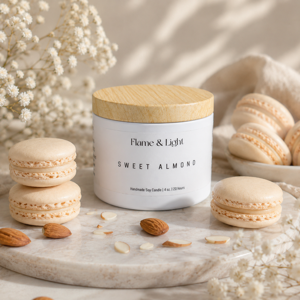 Sweet Almond Candle 4 oz. (Tin Can)