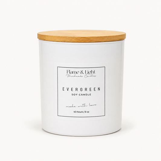 Evergreen Candle 8oz. (White Jar)
